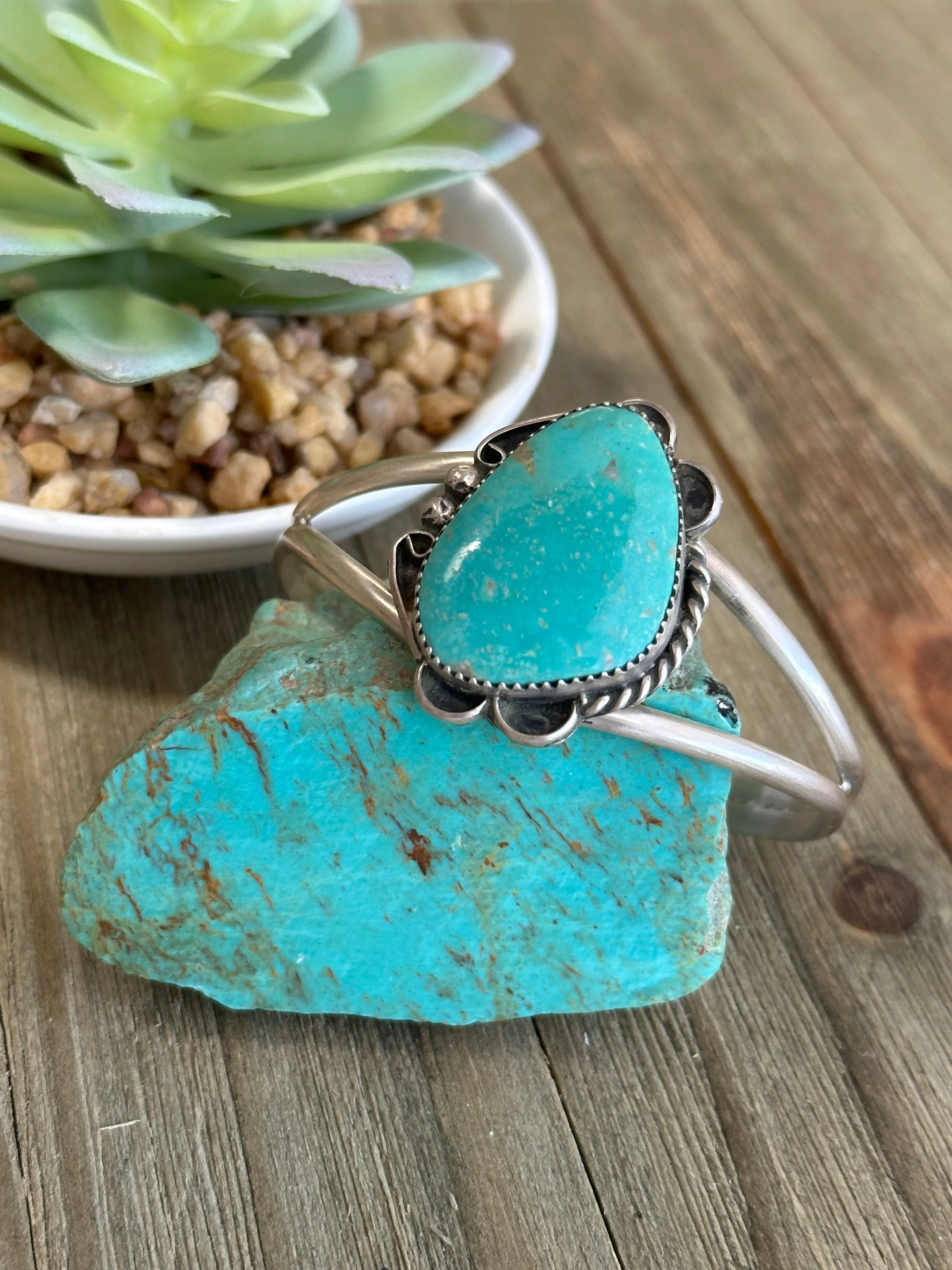 Turquoise Single Stone Cuff