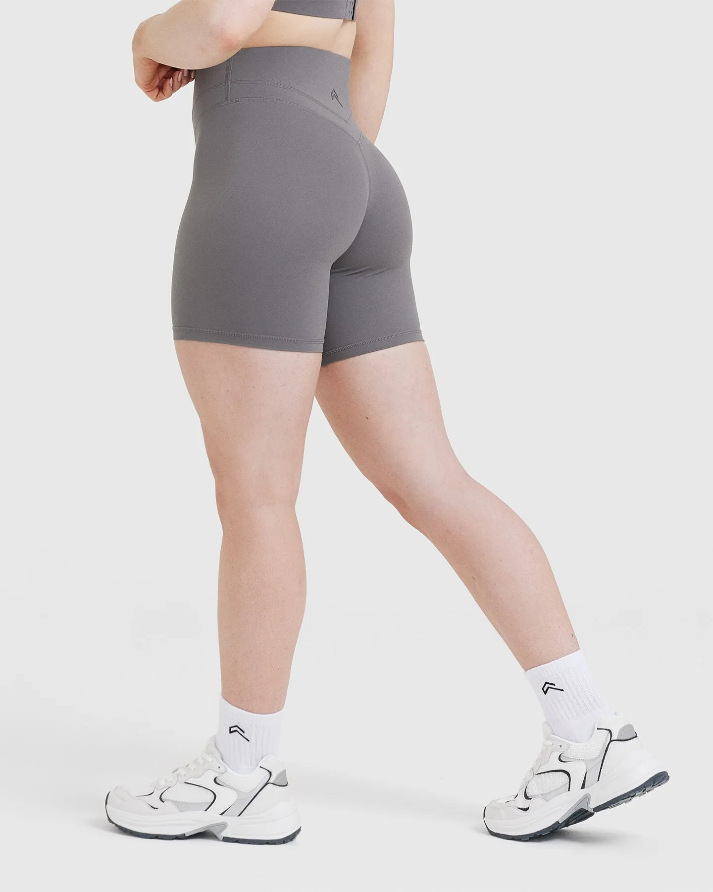 Unified High Waisted Shorts 6" | Ash Grey