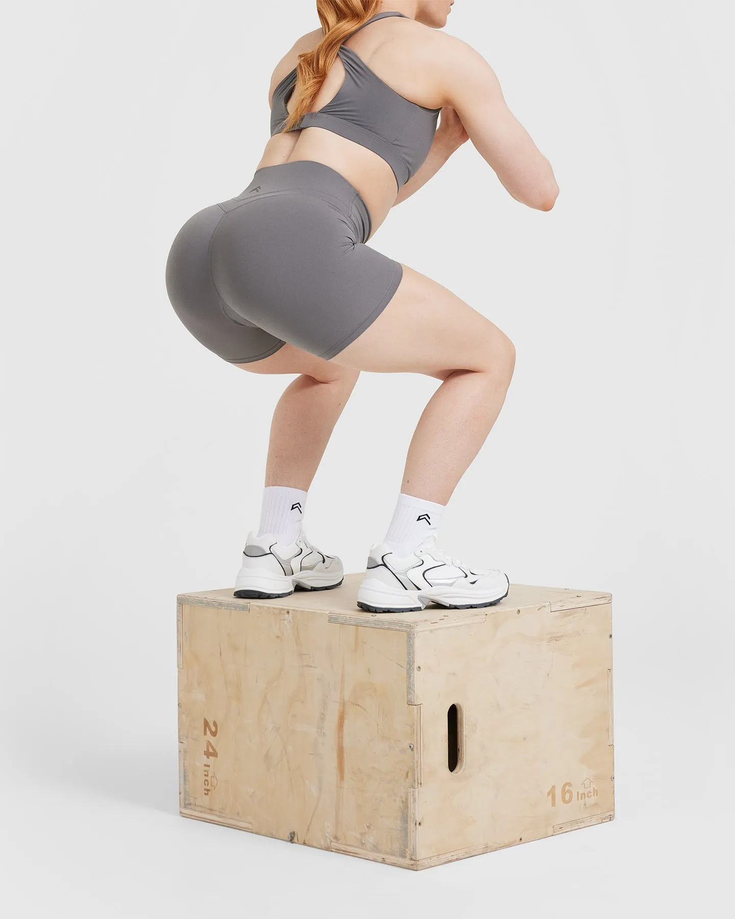 Unified High Waisted Shorts 6" | Ash Grey
