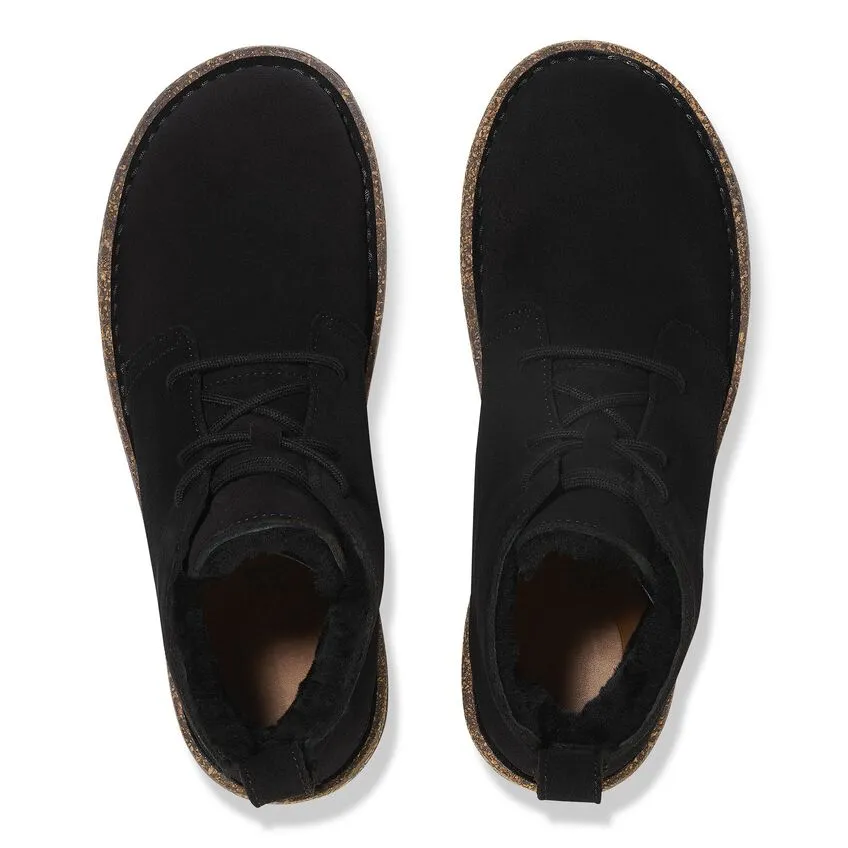 Uppsala Mid Women - Black Suede Shearling||Uppsala Mid pour femmes - Suède fourrure noir