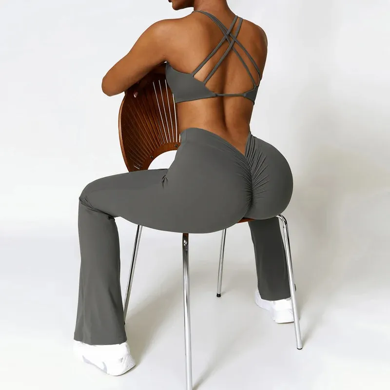 V backed Flare Leggings