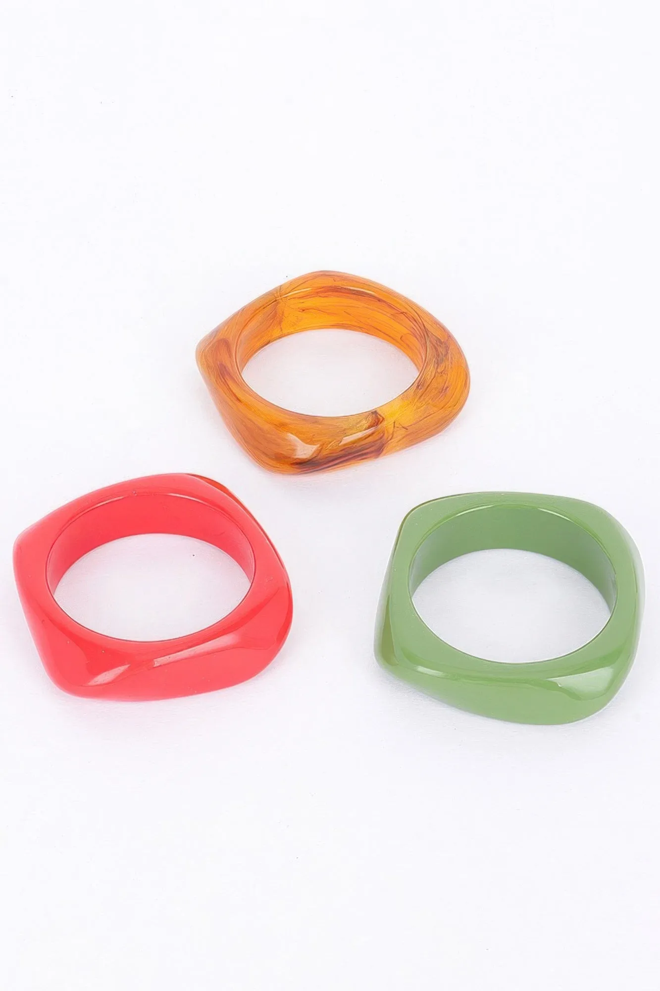 Vibrant Trio Resin Bangle