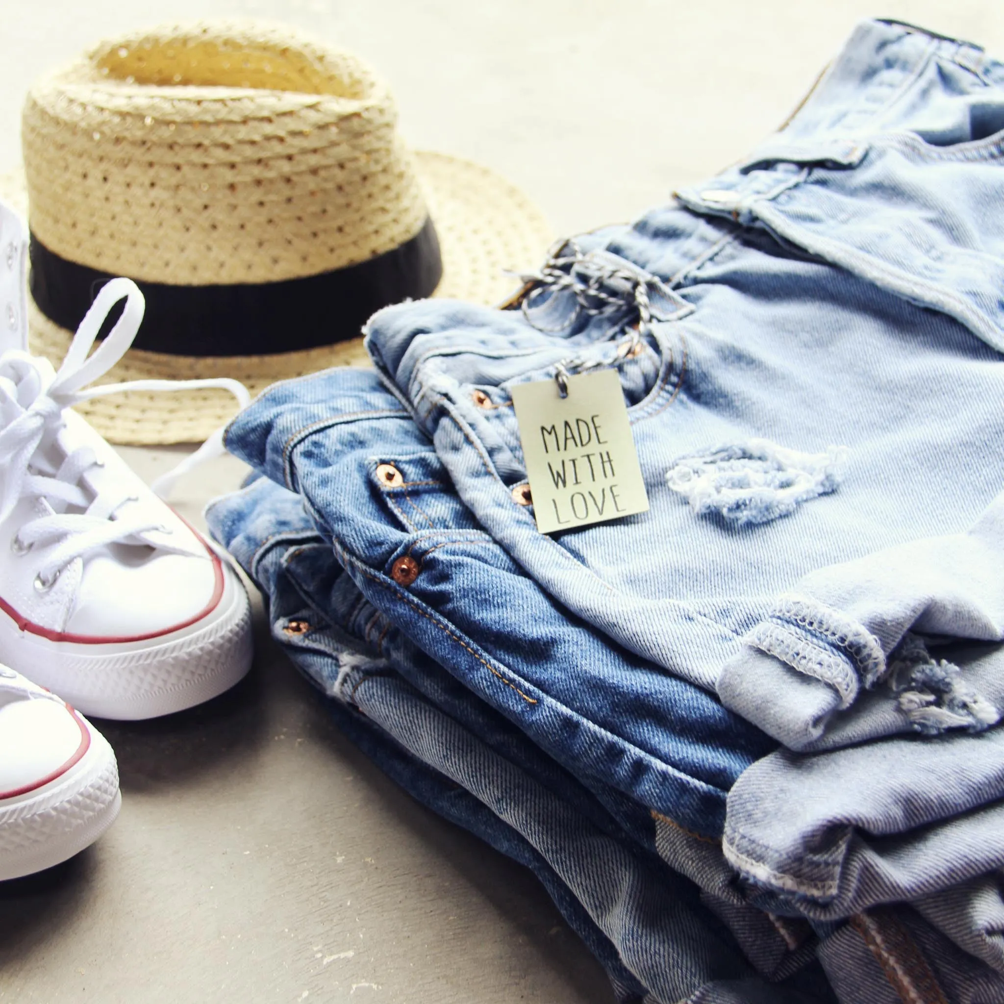 Vintage Cuffed Jean Shorts