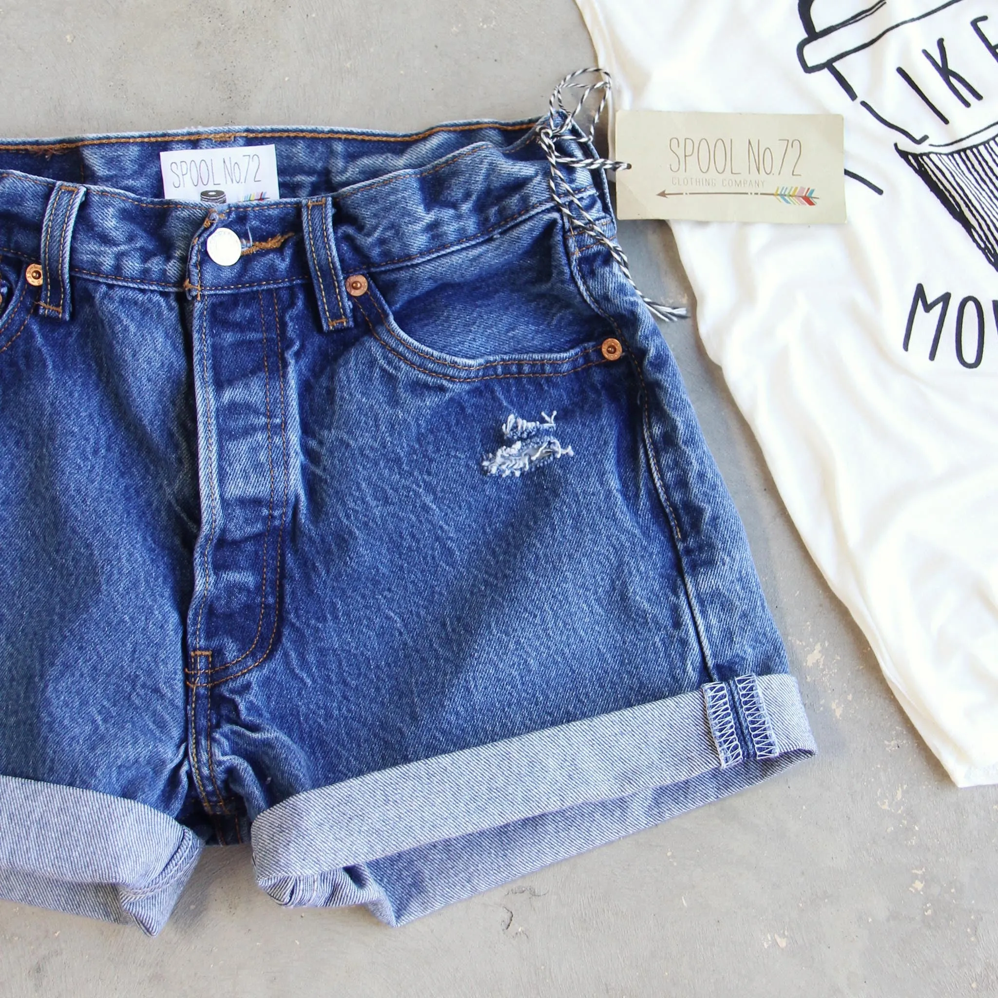Vintage Cuffed Jean Shorts
