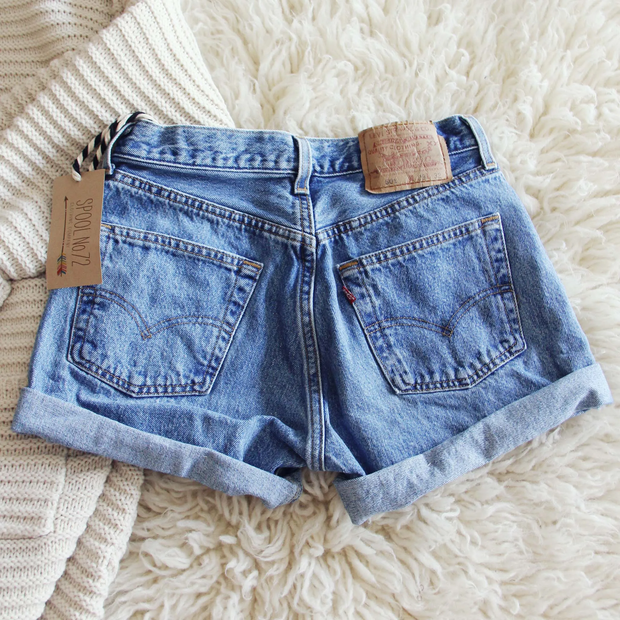 Vintage Cuffed Tiger Shorts