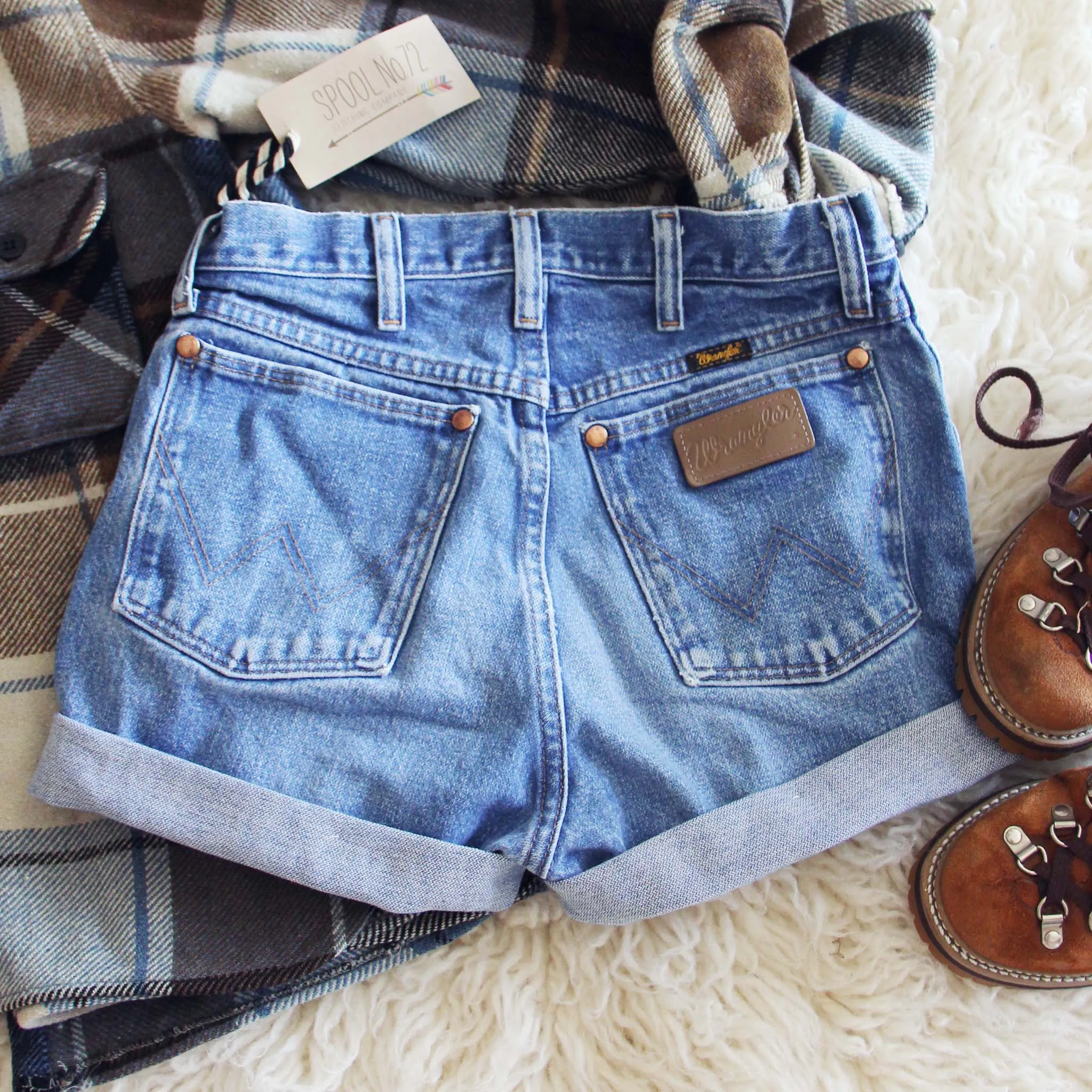 Vintage Cuffed Wrangler Shorts