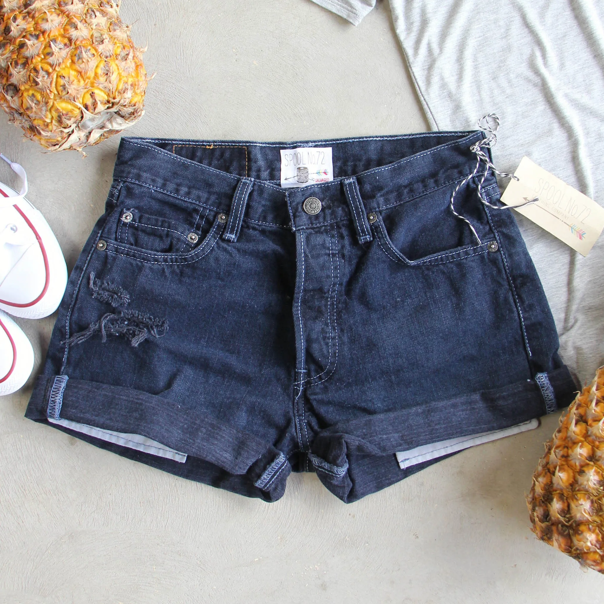 Vintage Indigo Cuffed Shorts