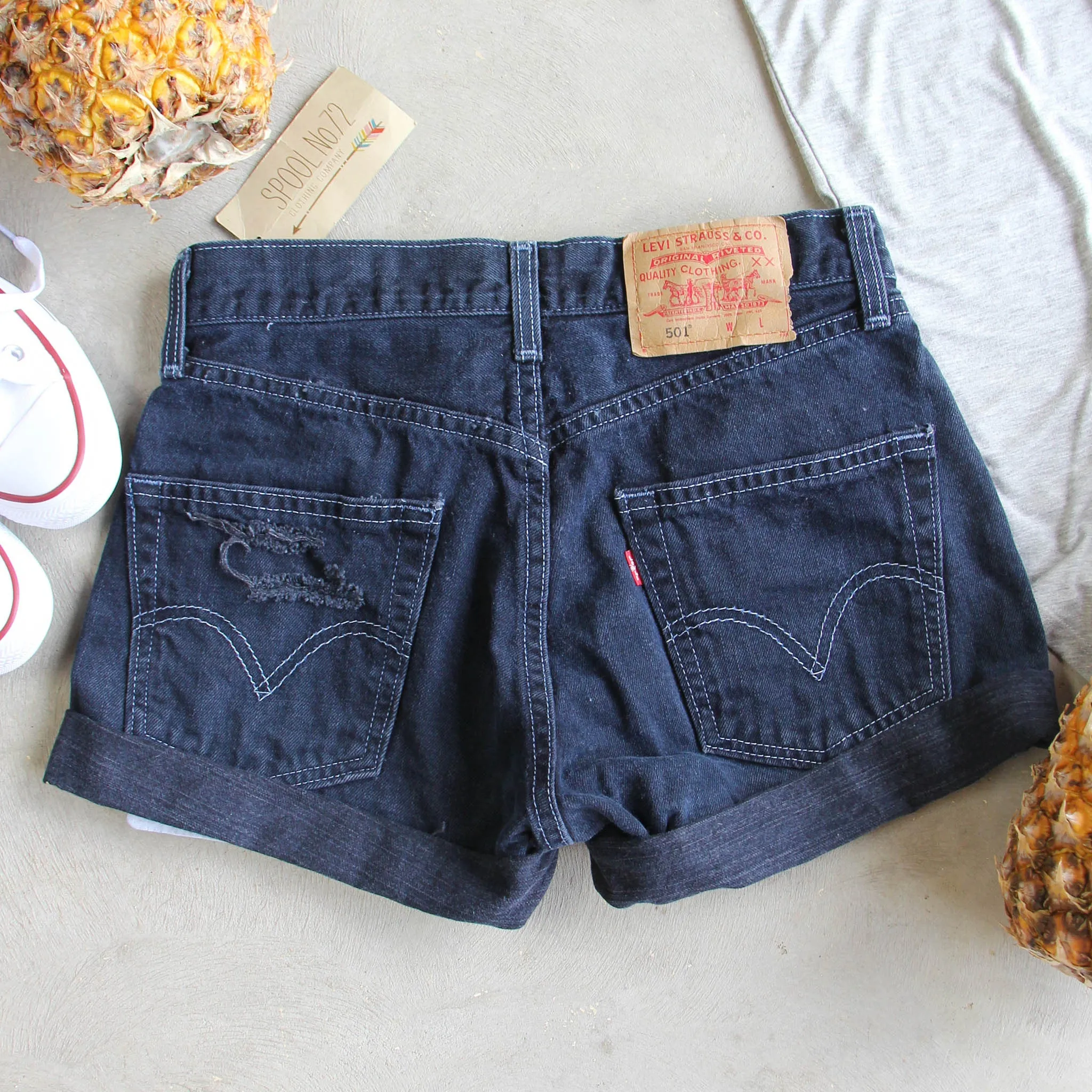 Vintage Indigo Cuffed Shorts