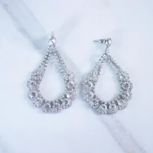 Vintage Rhinestone Chandelier Earrings