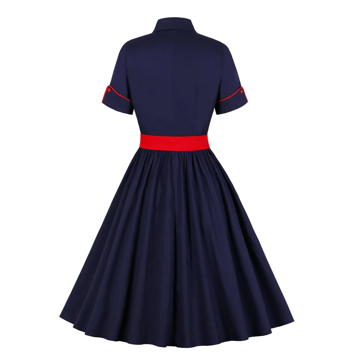 Vintage Short Sleeves Shirt Dresses