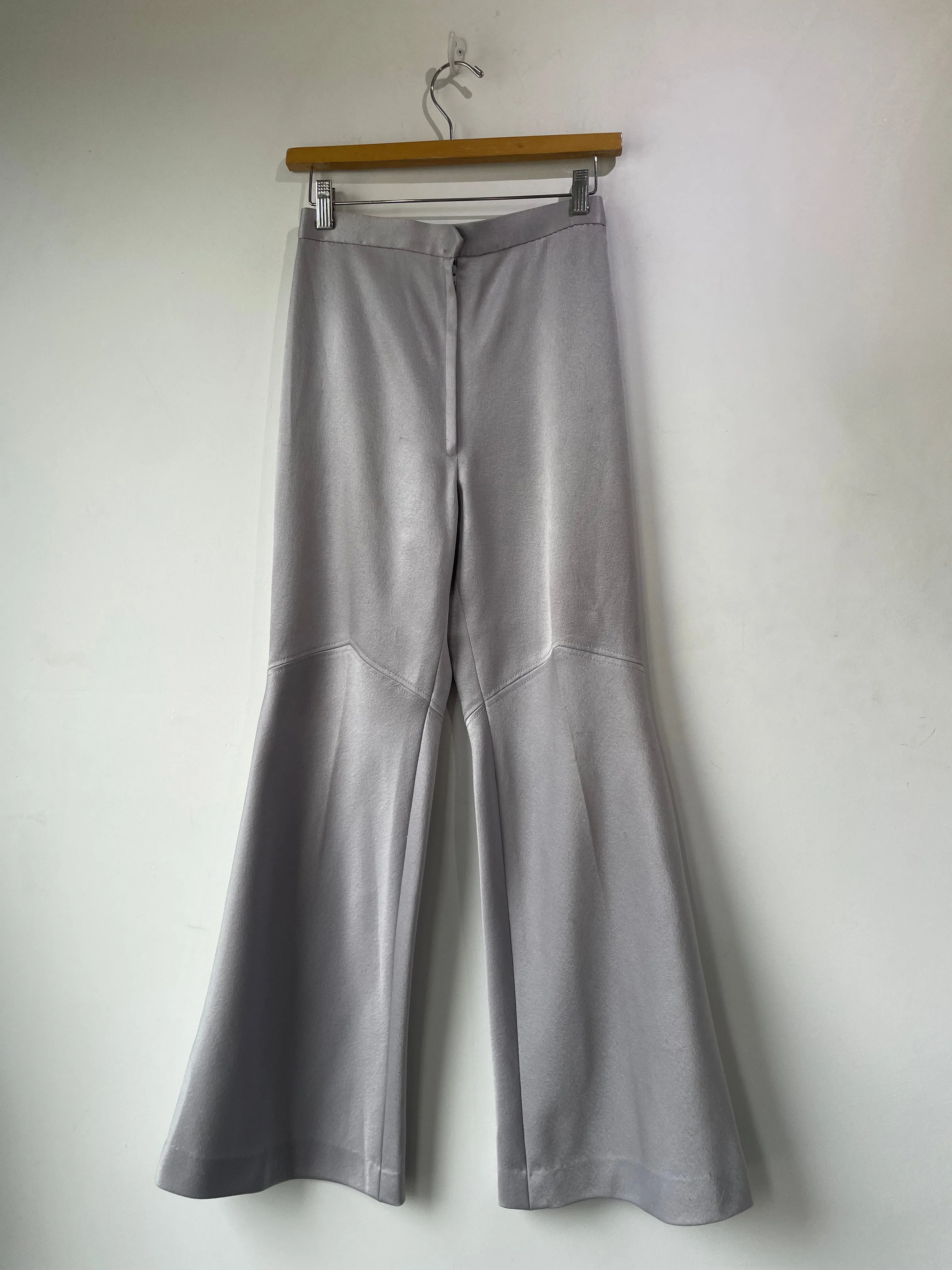 Vintage Silver Metallic Two-Piece Leisure Suit