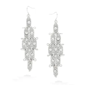 WHITE CRYSTAL EARRINGS #FW1203082 (IF22)