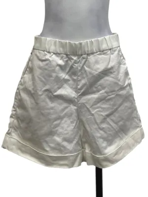 White Cuffed Shorts