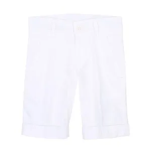 White Linen shorts by Manuell & Frank