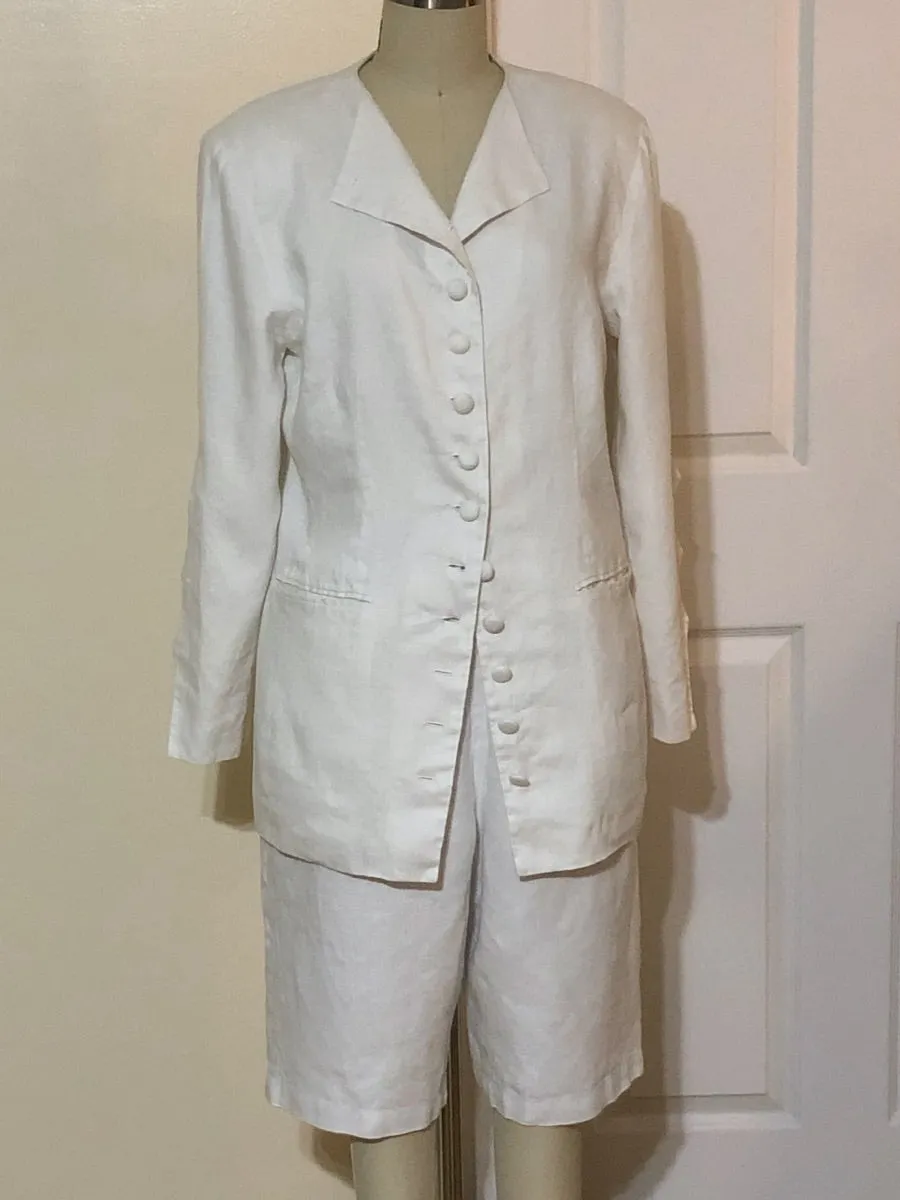 White Linen Shorts (Style#216S)