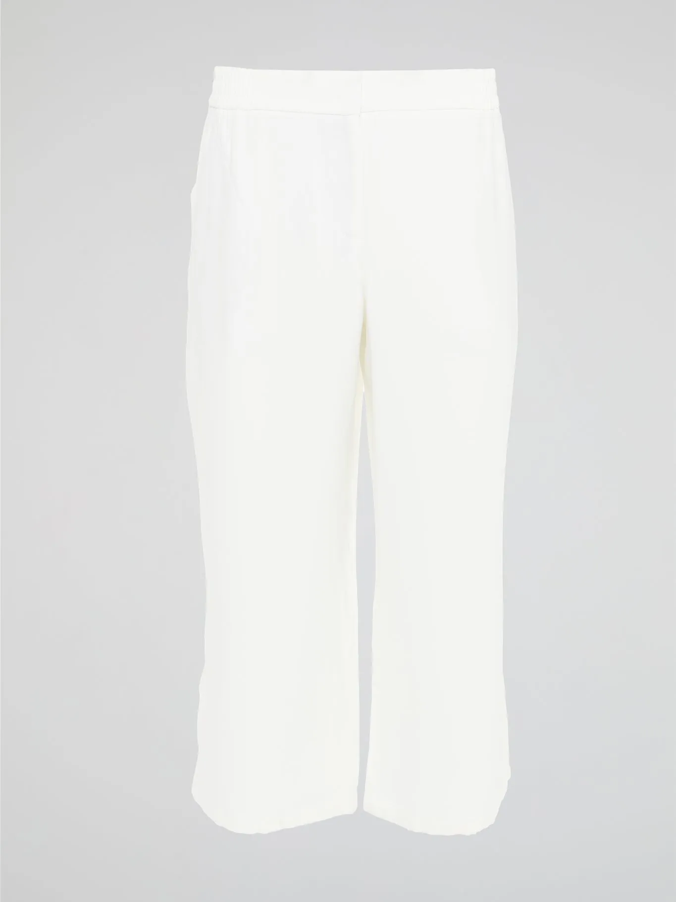 White Wide Leg Cropped Pants