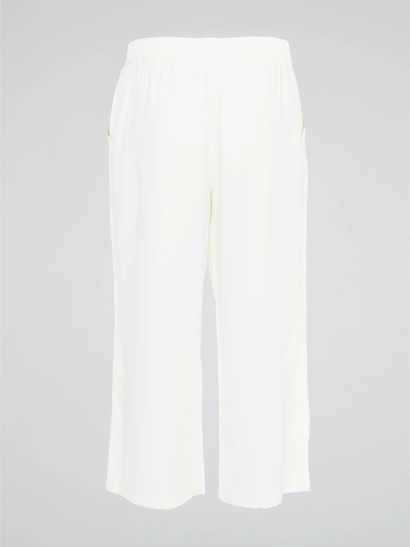 White Wide Leg Cropped Pants