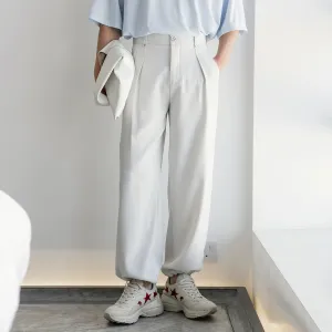 Wide-Leg Drawstring Pants