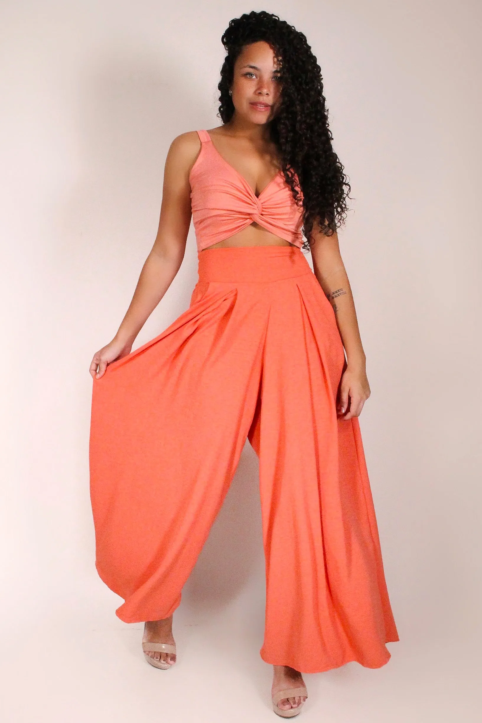 Wide Leg Pants Set
