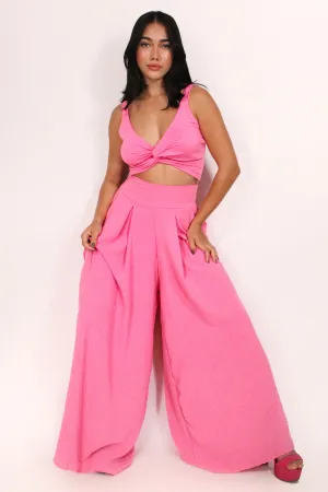 Wide Leg Pants Set