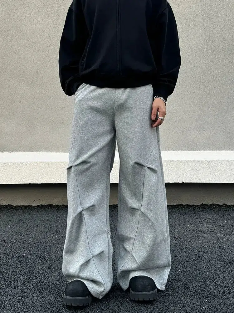 Wide-Leg Pleated Pants