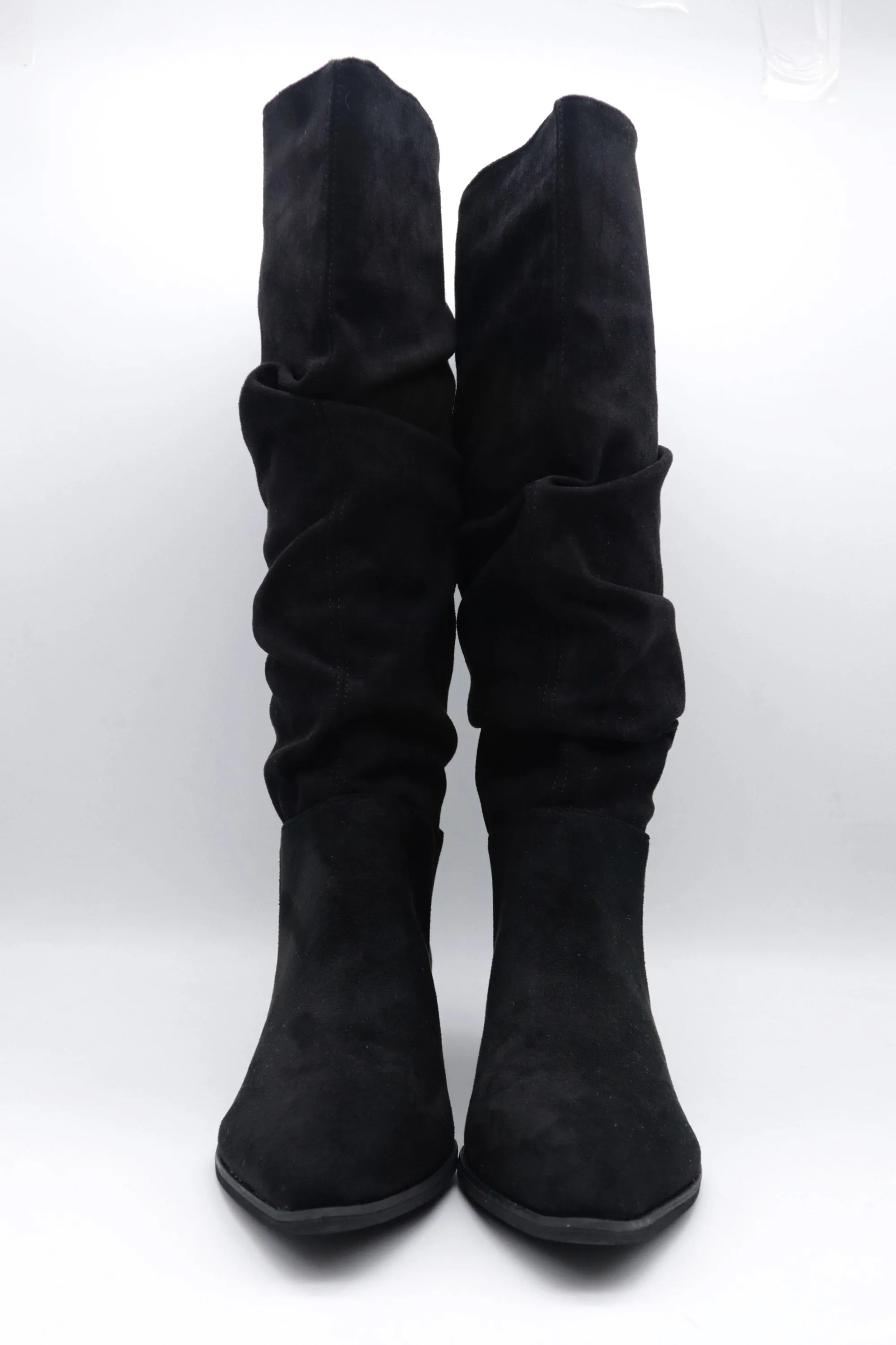 Wide-Leg Ruched Boots