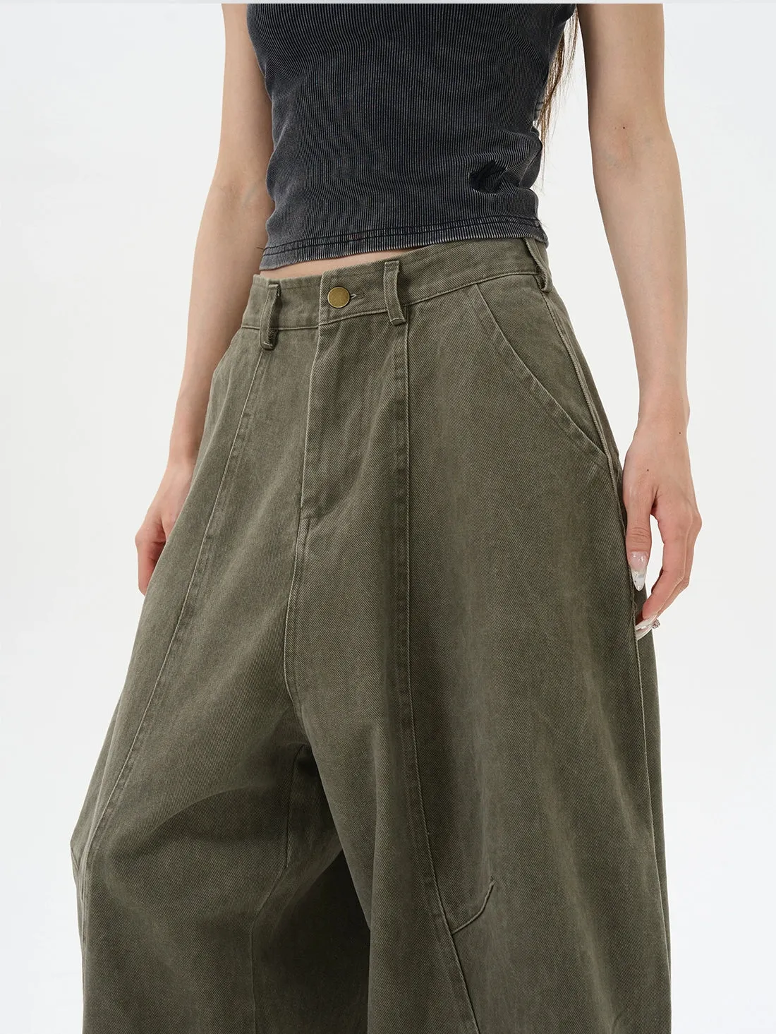 Wide-leg Straight Jeans