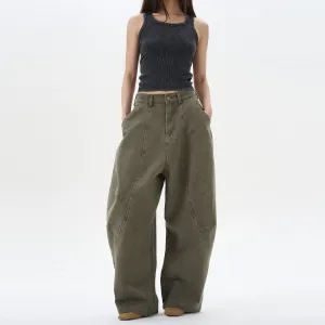 Wide-leg Straight Jeans