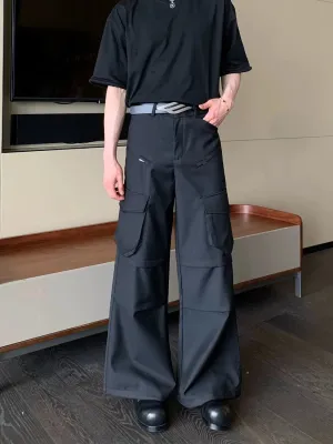 Wide-leg Straight-leg Cargo Pants
