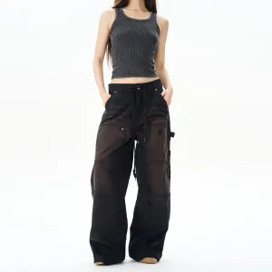 Wide-leg Straight-leg Jeans