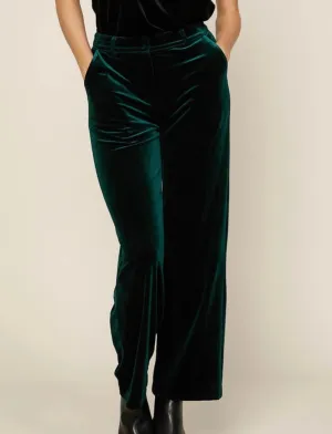 WIDE LEG VELVET PANTS