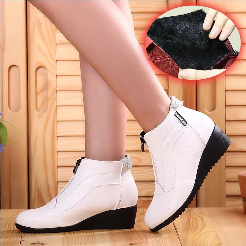 Winter Ankle Boots for Women Snow Boots with Wedge Heels Warm and Comfortable Boots
