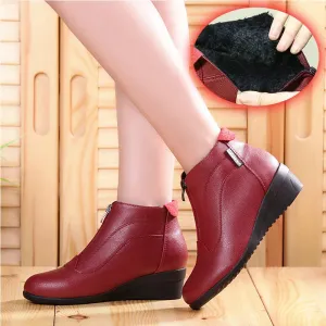 Winter Ankle Boots for Women Snow Boots with Wedge Heels Warm and Comfortable Boots