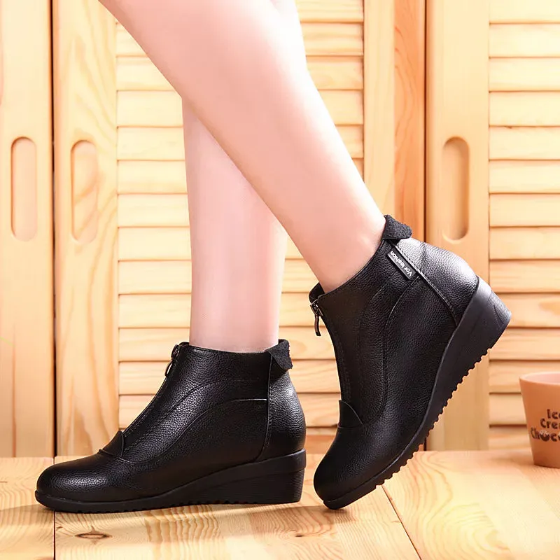Winter Ankle Boots for Women Snow Boots with Wedge Heels Warm and Comfortable Boots