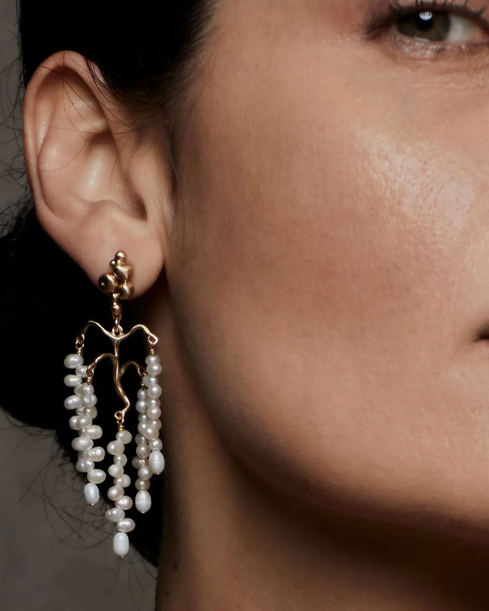 Wisteria Pearl Chandelier Earrings