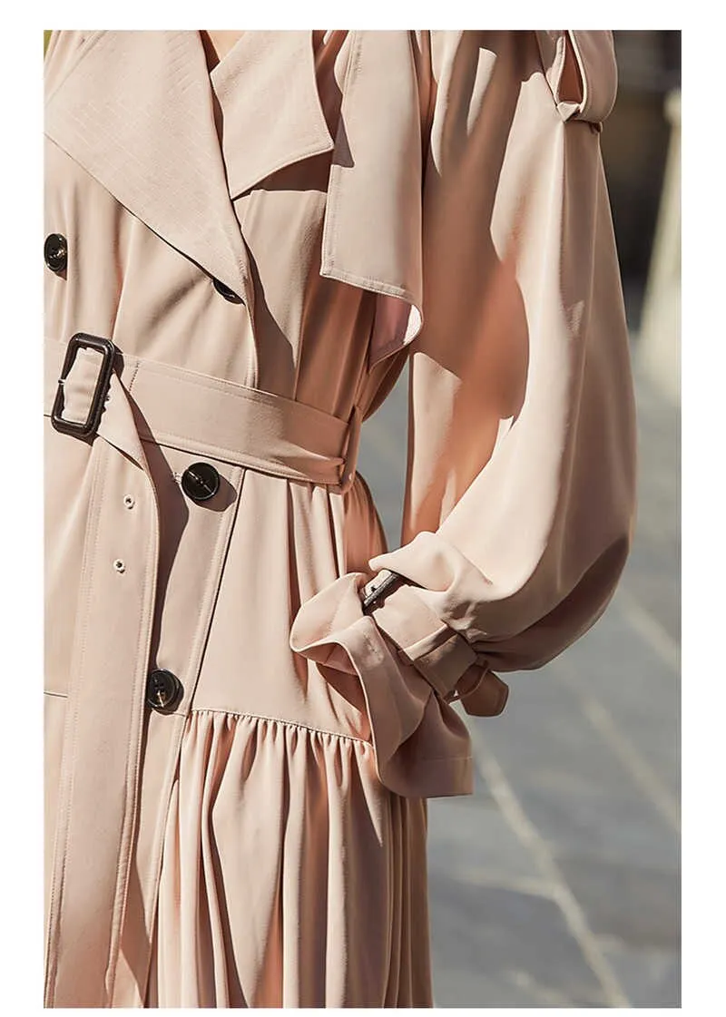 Women Double Breasted Pleated Dress