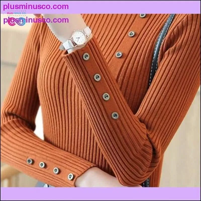 Women Knitted Turtleneck Sweaters Korean Fashion Winter