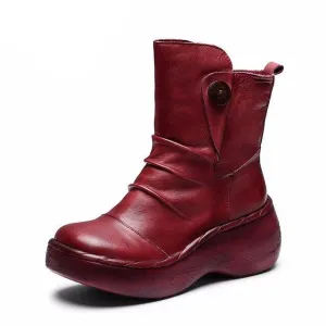 Women's High Heel Platform Ankle Boots Increasing Shoes