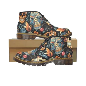 Women's Laughing Skulls Canvas Chukka Boots