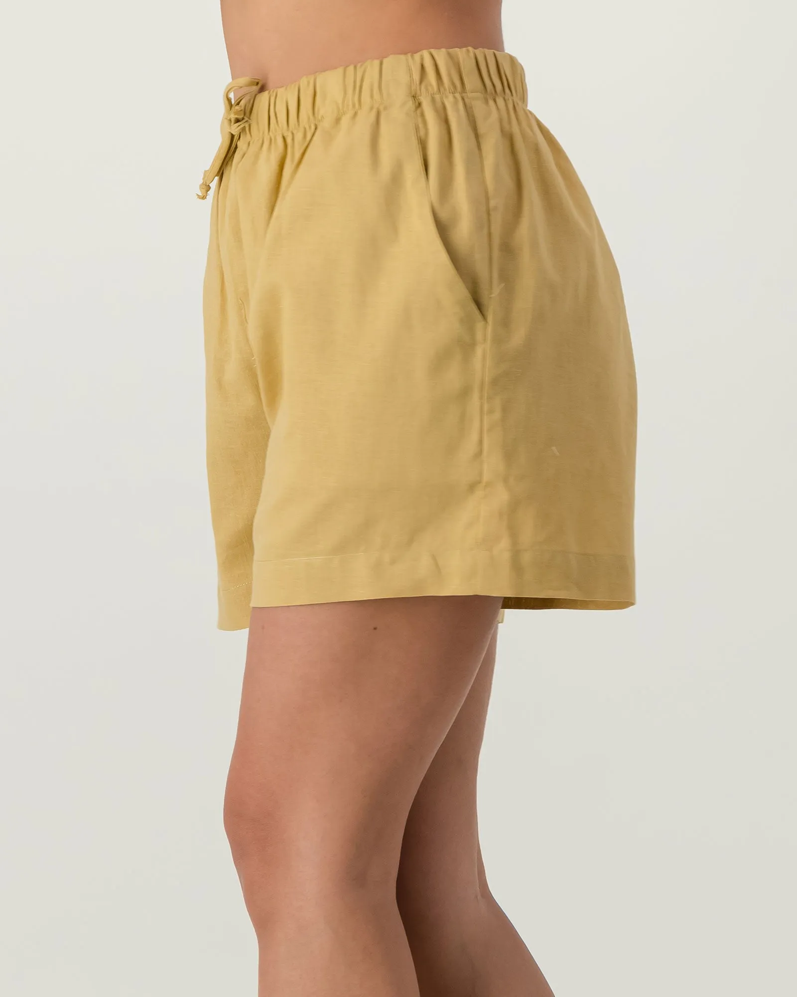Womens Linen Shorts - Sahara