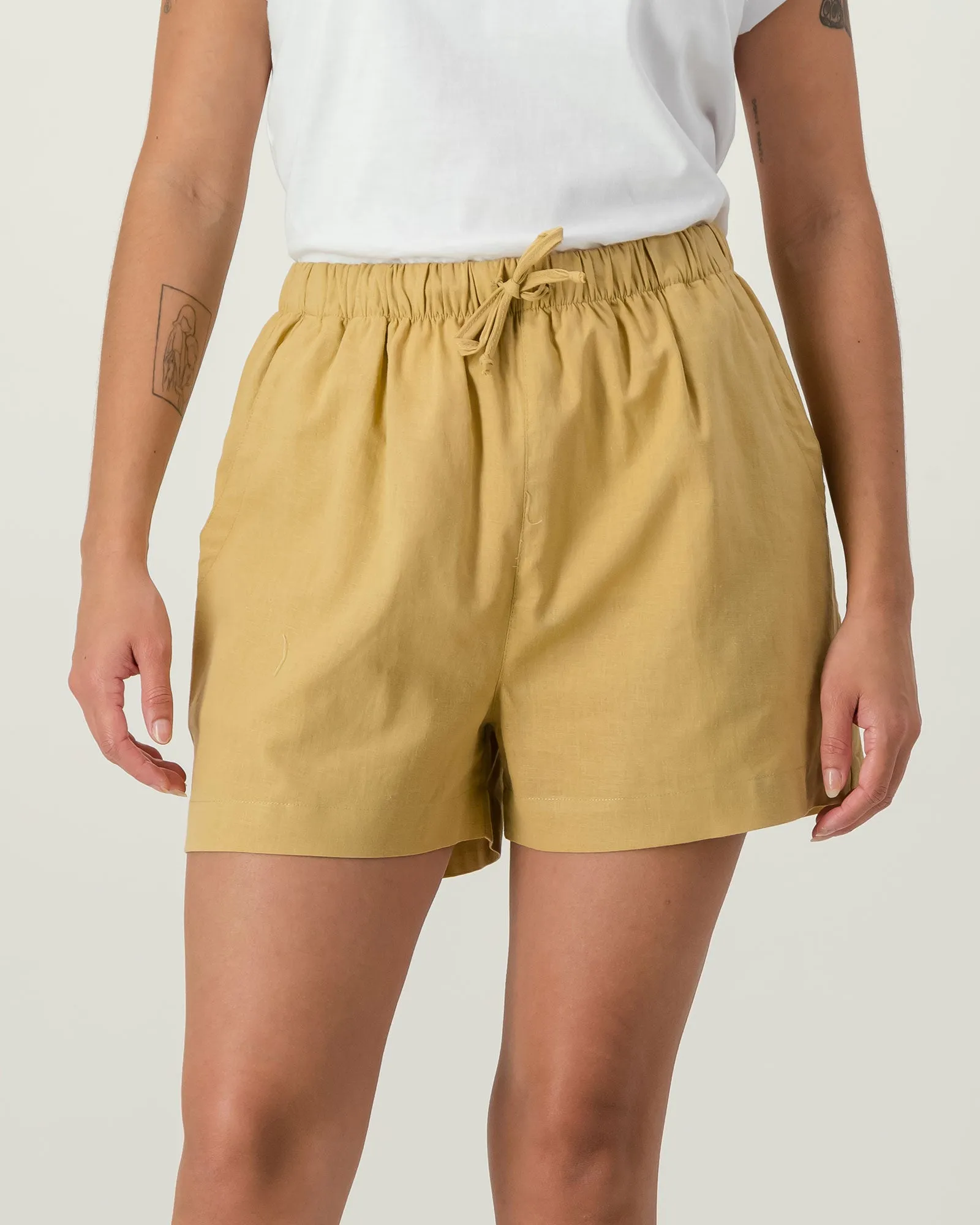 Womens Linen Shorts - Sahara