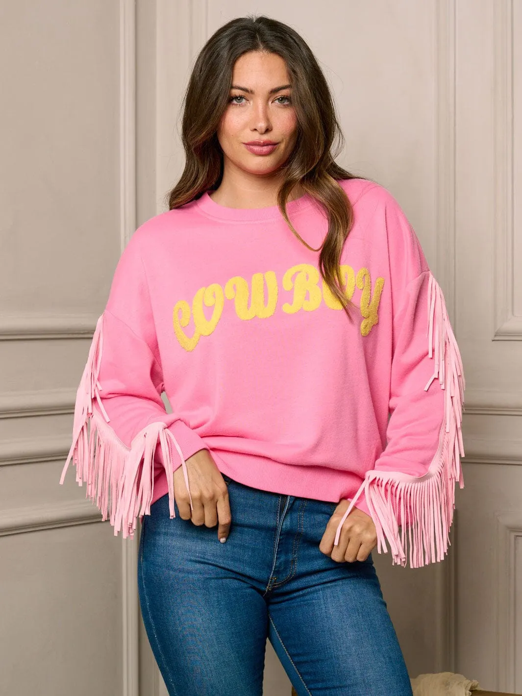 WOMEN'S LONG SLEEVE GRAPHIC PULLOVER SWEATER