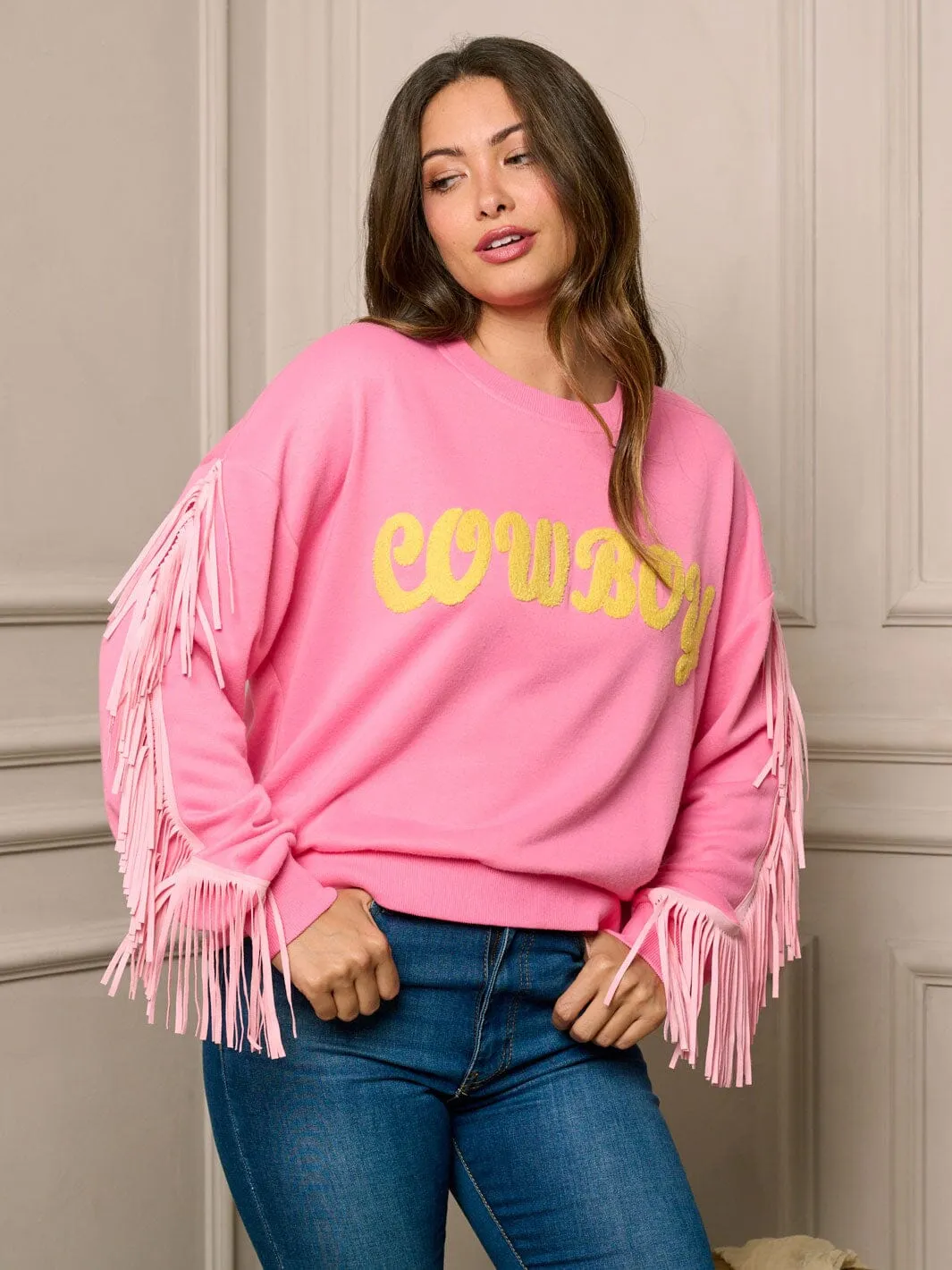 WOMEN'S LONG SLEEVE GRAPHIC PULLOVER SWEATER