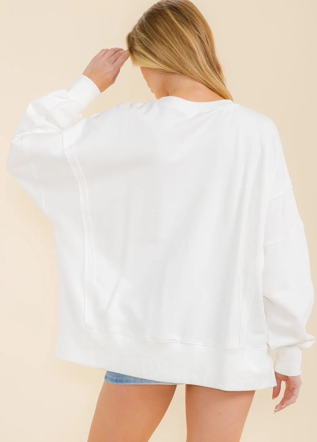 WOMEN'S LONG SLEEVE GRAPHIC PULLOVER SWEATER