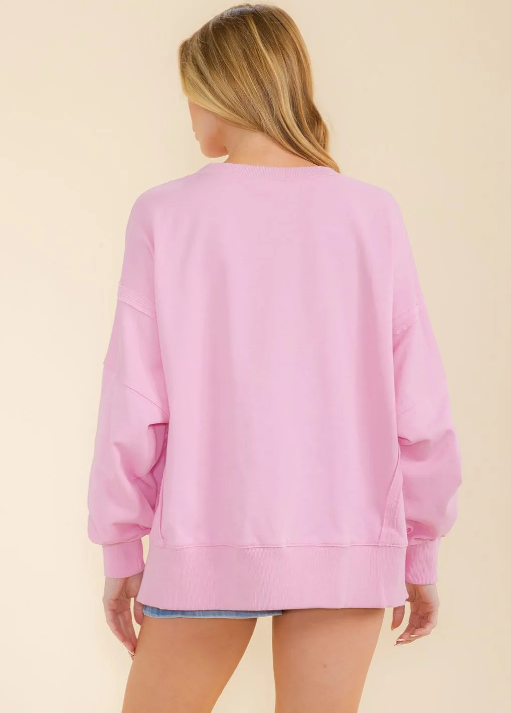 WOMEN'S LONG SLEEVE GRAPHIC PULLOVER SWEATER