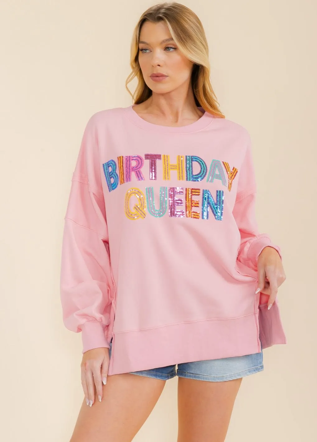 WOMEN'S LONG SLEEVE GRAPHIC PULLOVER SWEATER