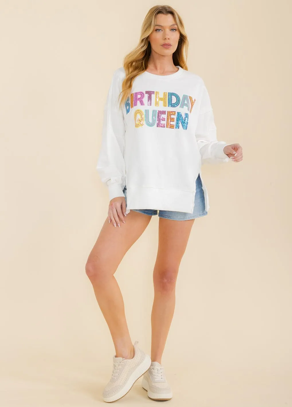 WOMEN'S LONG SLEEVE GRAPHIC PULLOVER SWEATER