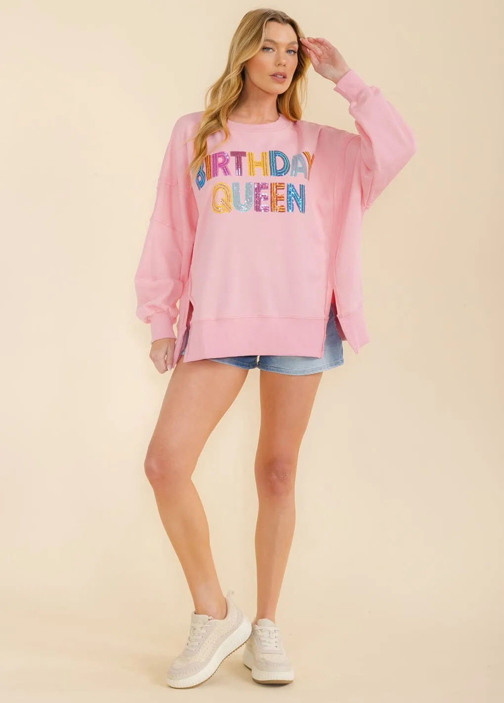 WOMEN'S LONG SLEEVE GRAPHIC PULLOVER SWEATER