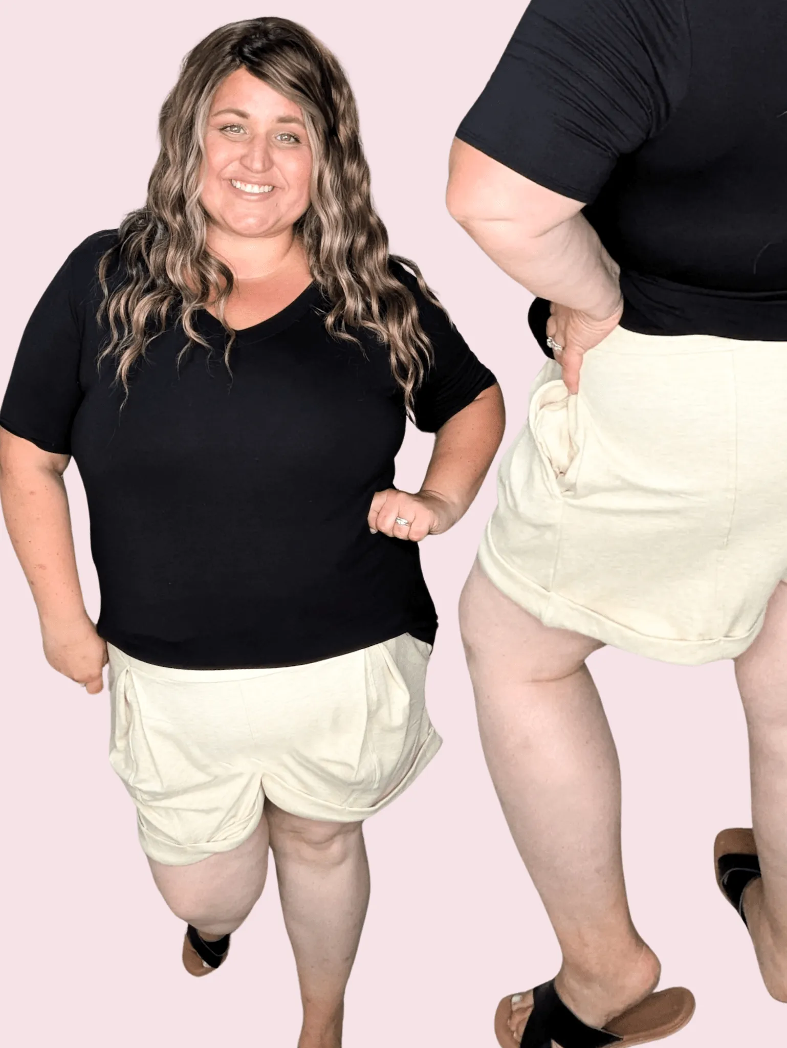 World's Softest Shorts in Pleated Butter Oatmeal