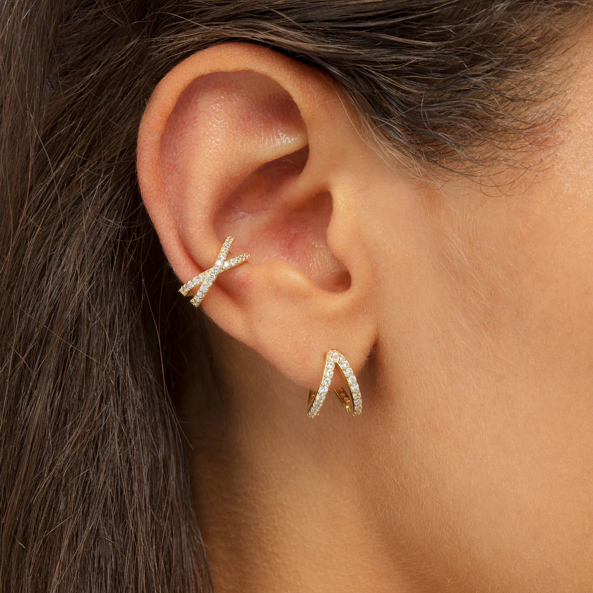 X Pavé Ear Cuff